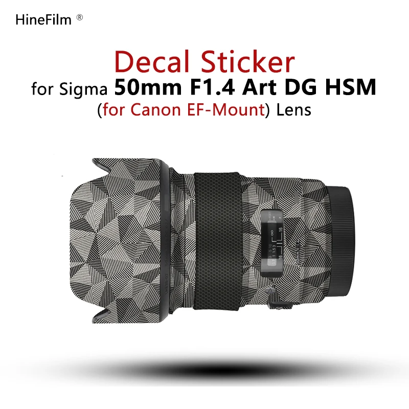 

Hinefilm Skin for Sigma 50 F1.4 for Canon EF Mount Lens Sticker Decal Skin For 50mm f/1.4 DG HSM Art Lens Skin 50Art Wrap Film