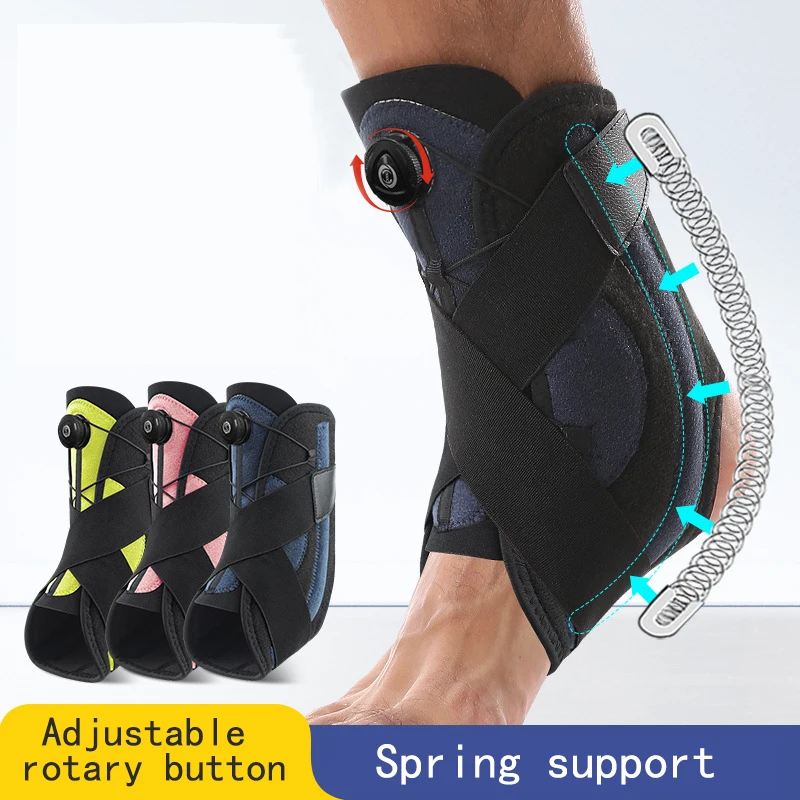 Sports Ankle Brace Compression Bandage Straps Support Adjustable Foot Orthosis Stabilizer Anti-Sprain Ankle Protector Foot Guard