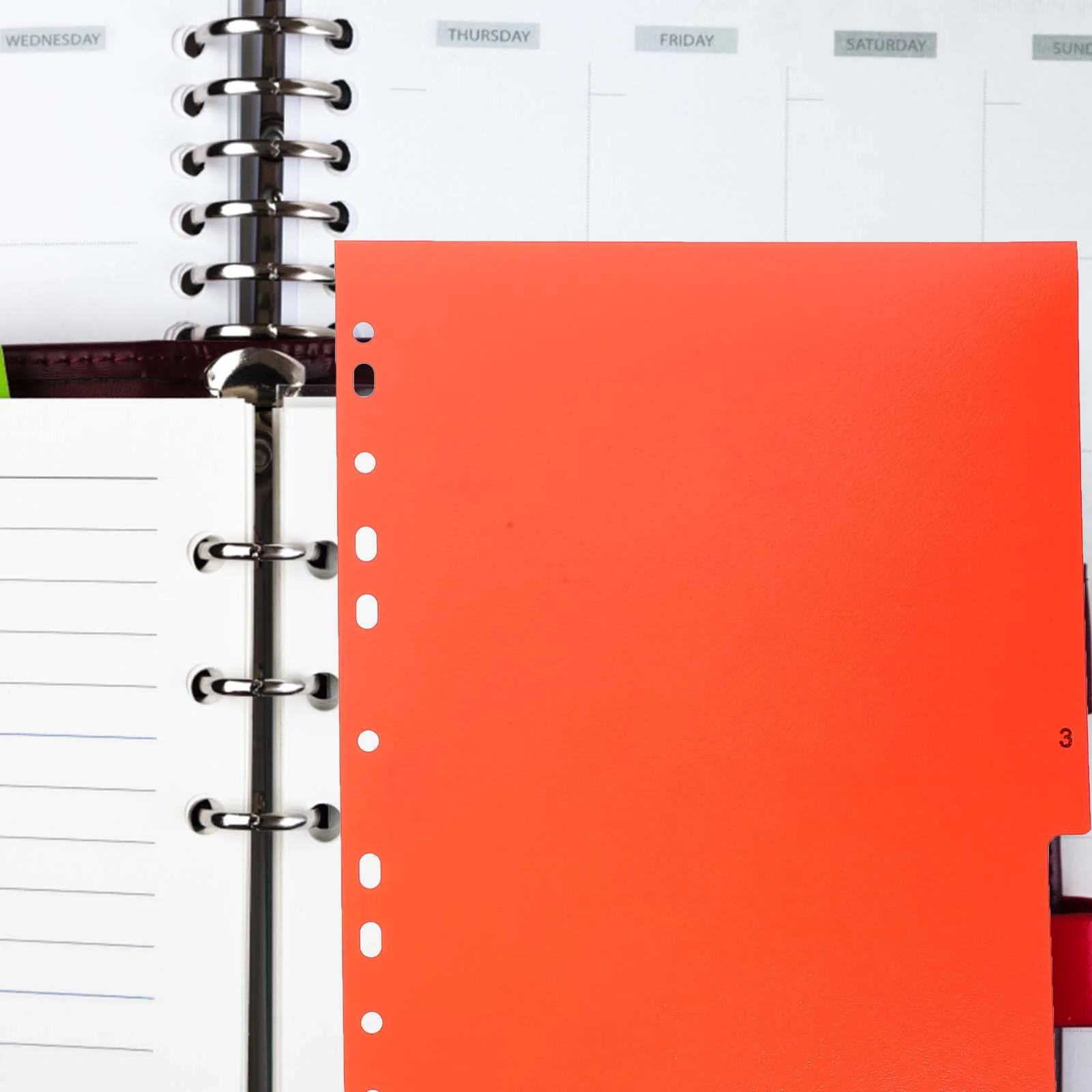 Index Separator Page A4 Notebook Dividers Binder With Tabs File Separators For Clips Pluggable