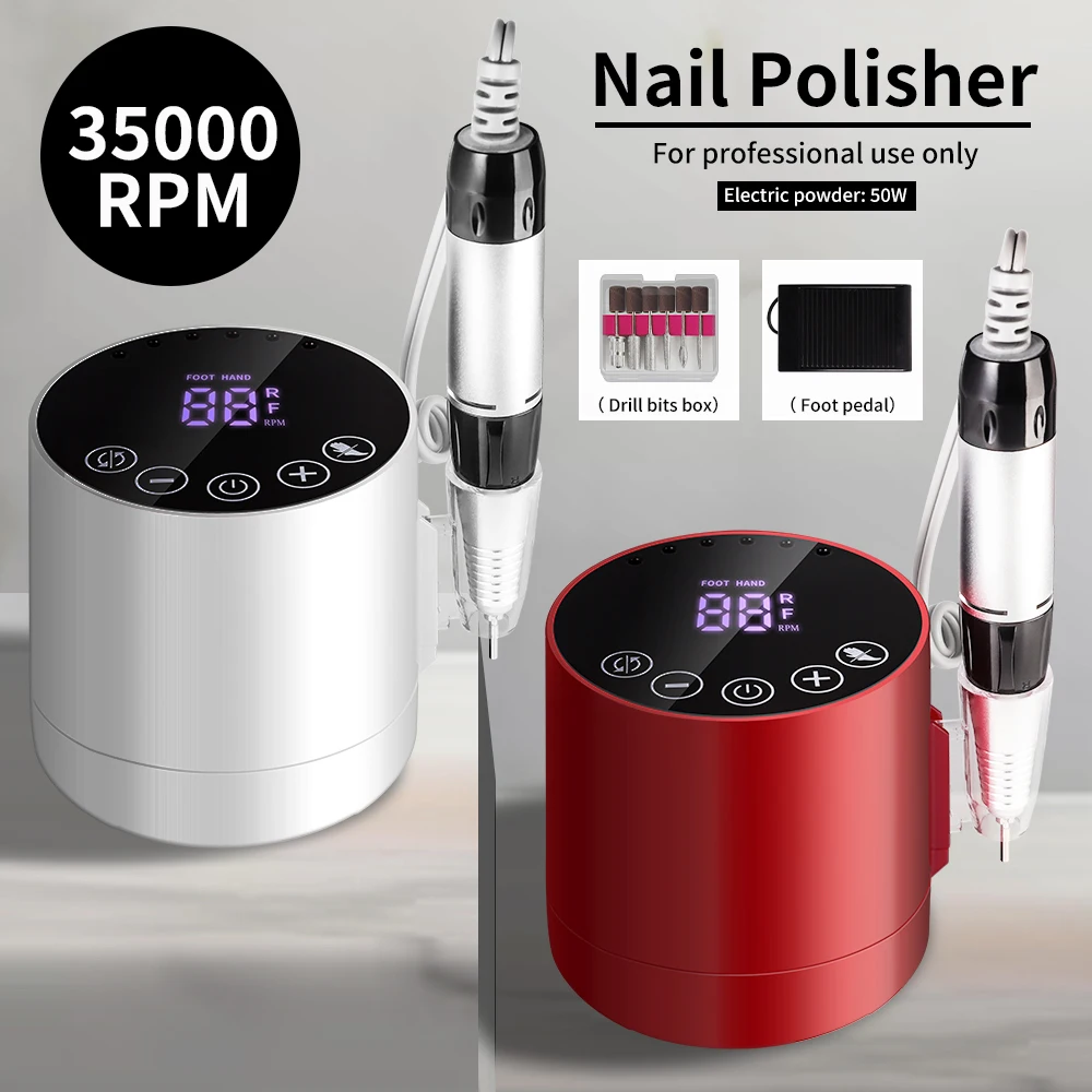 Cordless Electric Nail Art Drill with USB Connector Nail Polish Remover Drill Set Nail Art Polisher Low Noise