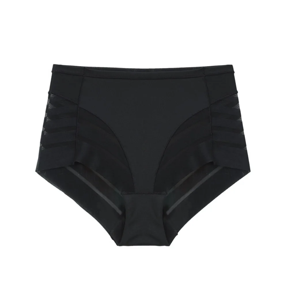 

Transparent Mesh Women's Panties High Elastic Soft Material Ice Silk Underwear Solid Color Seamless Female Briefs Shapewear