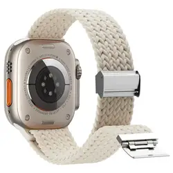 Armband für Apple Watch Ultra 2 Band 44 mm 45 mm 40 mm 41 mm 49 mm 46 42 mm Nylon geflochtenes Solo Loop Armband iWatch Serie 10 9 8 7 SE 6