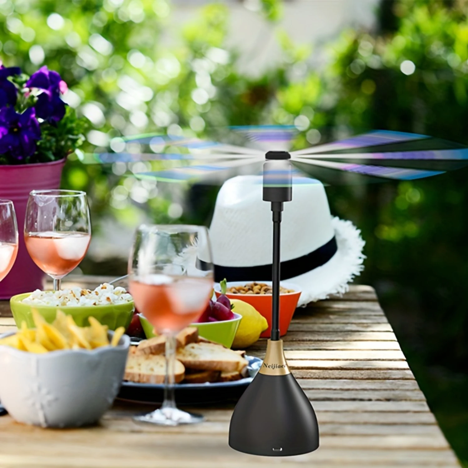 مراوح محمولة فائقة الطيران - أدوات صغيرة الحجم لمكافحة الآفات للطاولات والشواء والنزهات والصيف - تحافظ على طعامك الخارجية نظيفة وسا