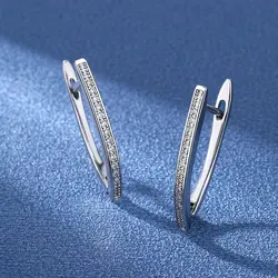 Heißer feine 925 Sterling silber 18K gold ohrringe für Frauen Hochzeit edle kristall mode diamant partei Schmuck Geschenke