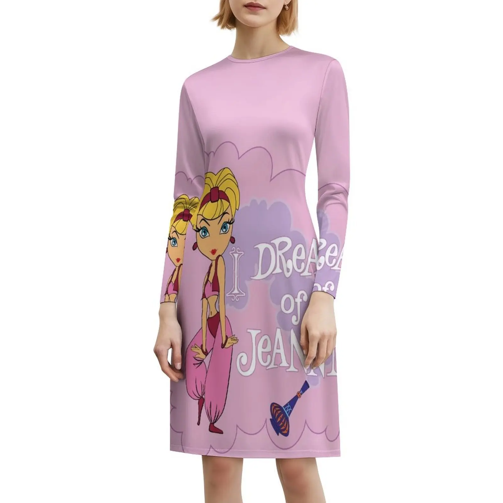 فستان حفلات I Dream Of Jeannie 4 للسيدات ملابس الشارع الشهير ملابس نادي مطبوعة عصرية للإناث Dream Jeannie Old Tv Series رائد الفضاء #6
