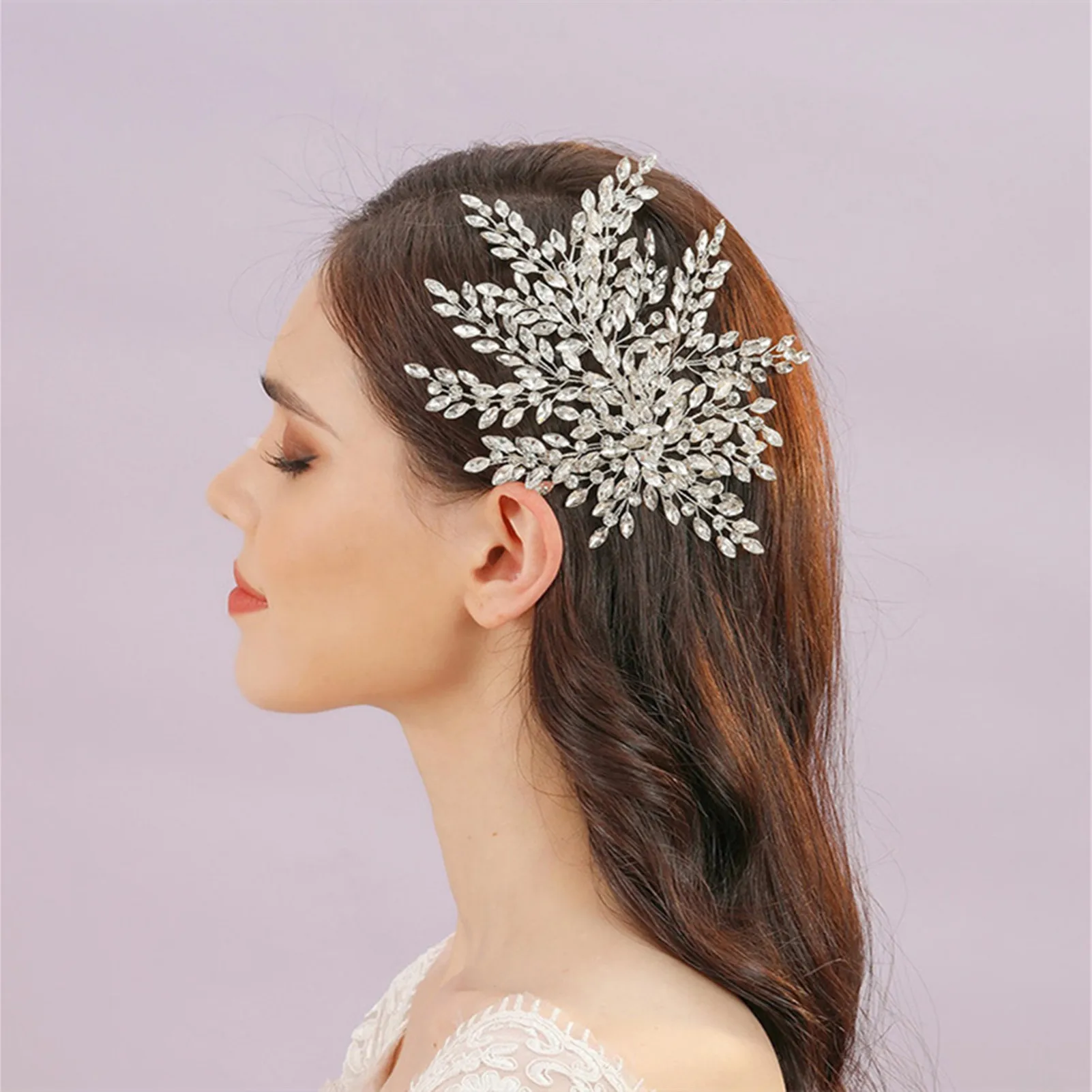Fashion Rhinestone Headband Bride Headdress for Hair Accessory Women Handmade Headband Bridal Headwear Wedding Headpieces
