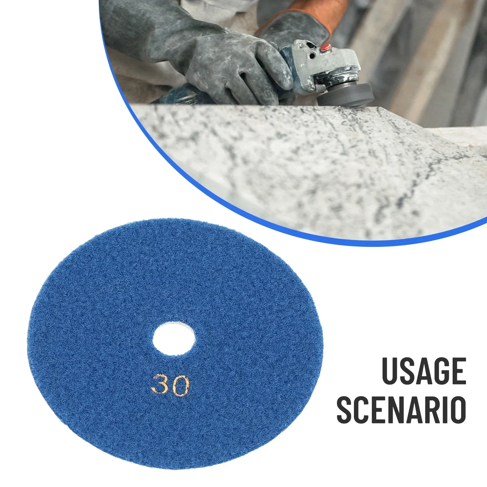 Dry/Wet Diamond Polishing Pads 125mm Flexible Grinding Discs With 16mm Hole For Granite/concrete/marble/limestone Abrasive Tools