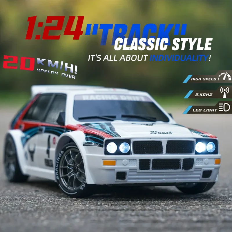 Nuevo Auto de Carreras a Control Remoto 2026, 4WD, Escala 1:24, Alta Velocidad 20KM/H, 2.4G, con Luces LED, Regalo para Niños