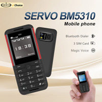 SERVO BM5310 Mini Mobile Phone 3 SIM Standby Magic Voice Call Recording Bluetooth Dialer Speed Dial 1.33\
