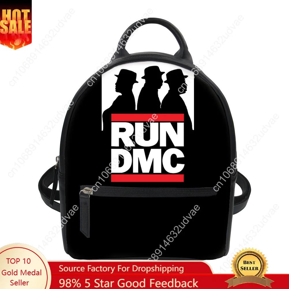 Run DMC Backpack Purse Women Schoolbags Personalized Double Shoulder Bag High Quality Daypack Leather Travel Bag Gift