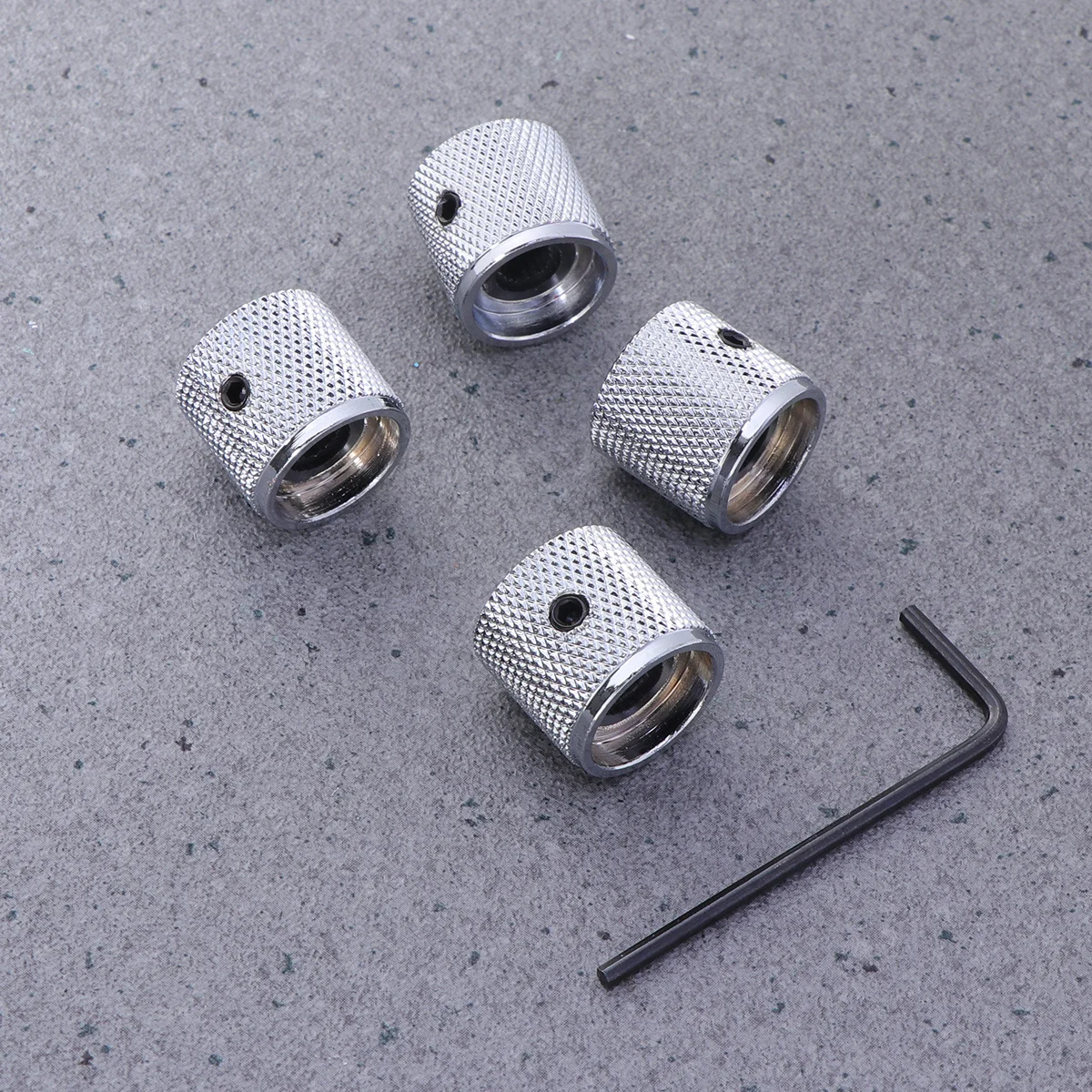 

5Pcs Electric Guitar Volume Knob Metal Durable Lightweight Easy Use Wrench Included Bass Tone Control Professional Guitar Parts