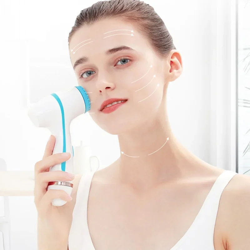 Brosse de nettoyage sonique 3 en 1, ensemble de brosses rotatives pour le visage, système de Spa pour le nettoyage en profondeur de la peau, Machine d'élimination des points noirs
