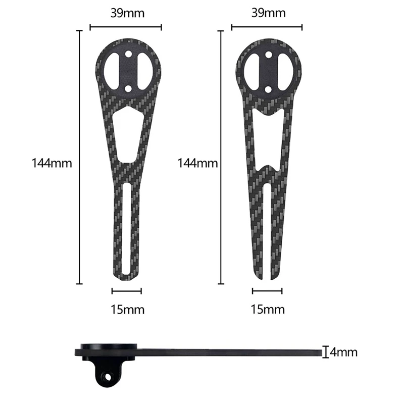 Soporte para ordenador de bicicleta, soporte de fibra de carbono, cronómetro, velocímetro, soporte de luz para Garmin Gopro