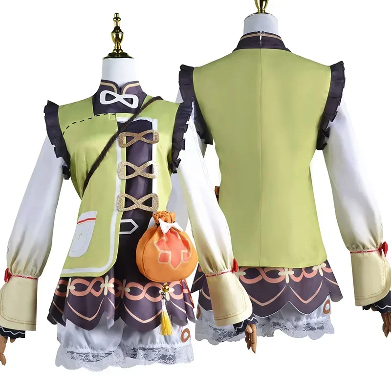 Conjunto completo de fantasia de cosplay Genshin Impact Yaoyao