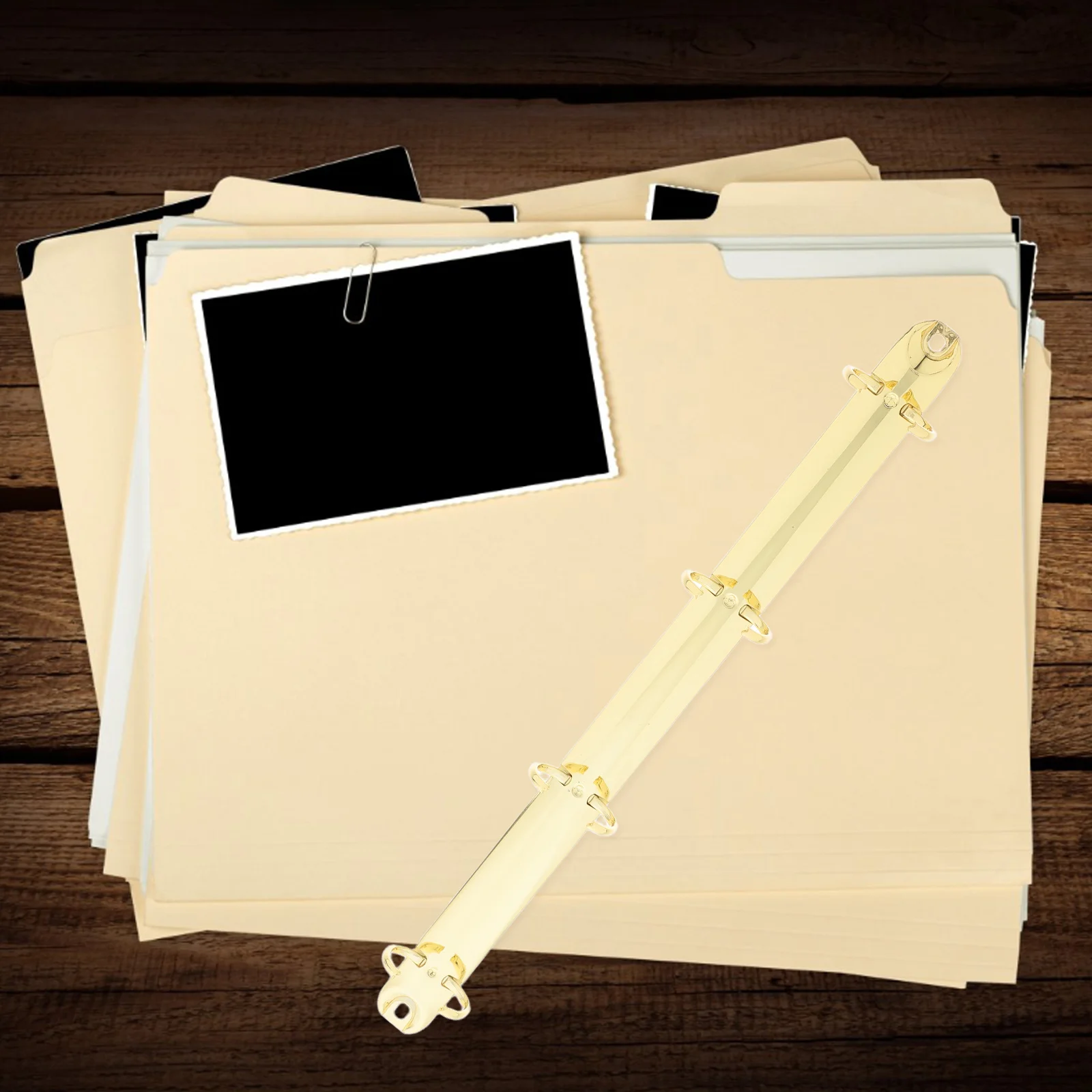 Metal 4 Ring Binder Mechanism Replacement Kit for A4 Loose Leaf Binding Document Storage Office School File Management Organizer
