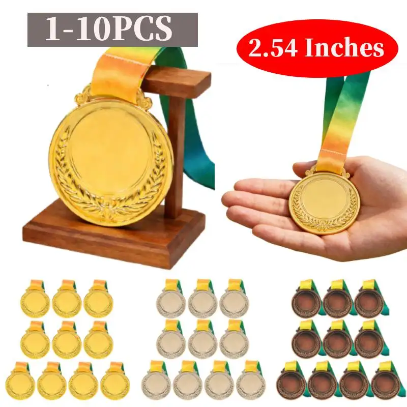 

1/10 шт. Золотые, серебряные, бронзовые медали для награждения победителей, призы для спортивных соревнований на открытом воздухе, футбола, сувенирные подарки для детей