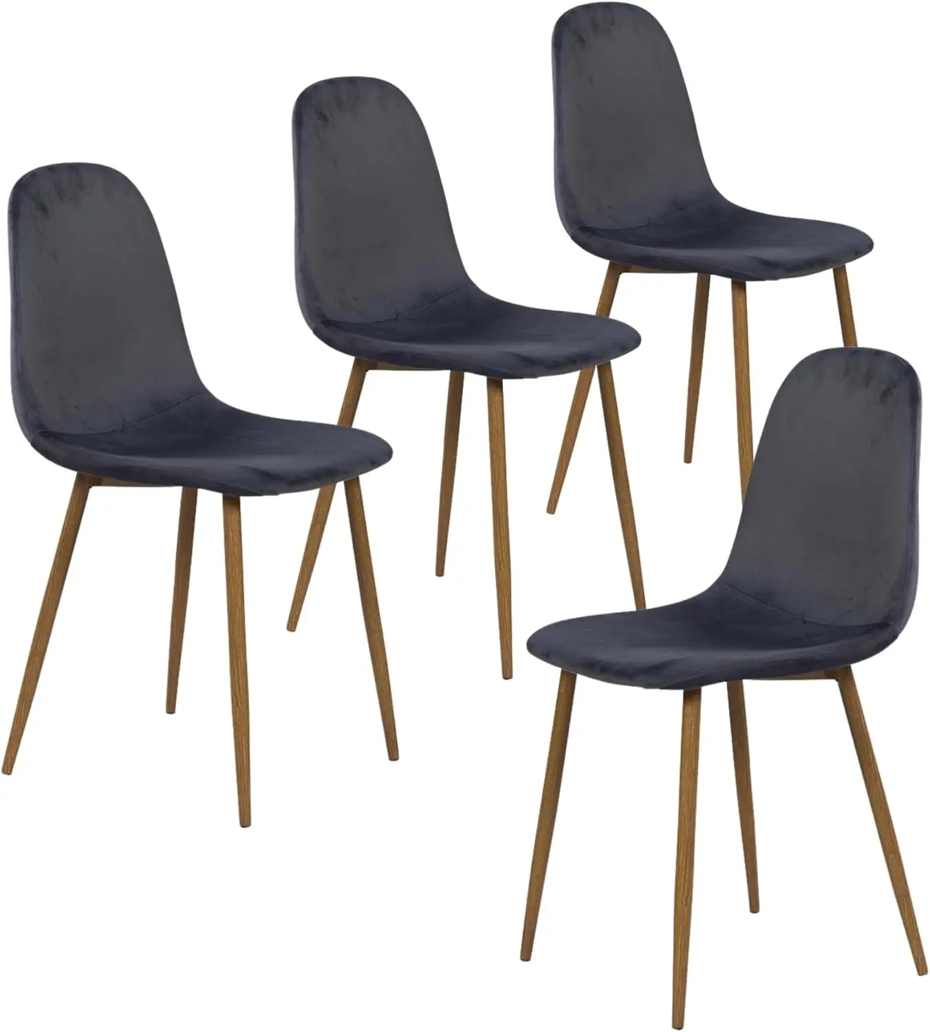 

Mid- Modern Arml Dining Chairs Set, Upholstered With Velvet, Metal Legs, Perfect For Kitchen, Dining Room, Living Or