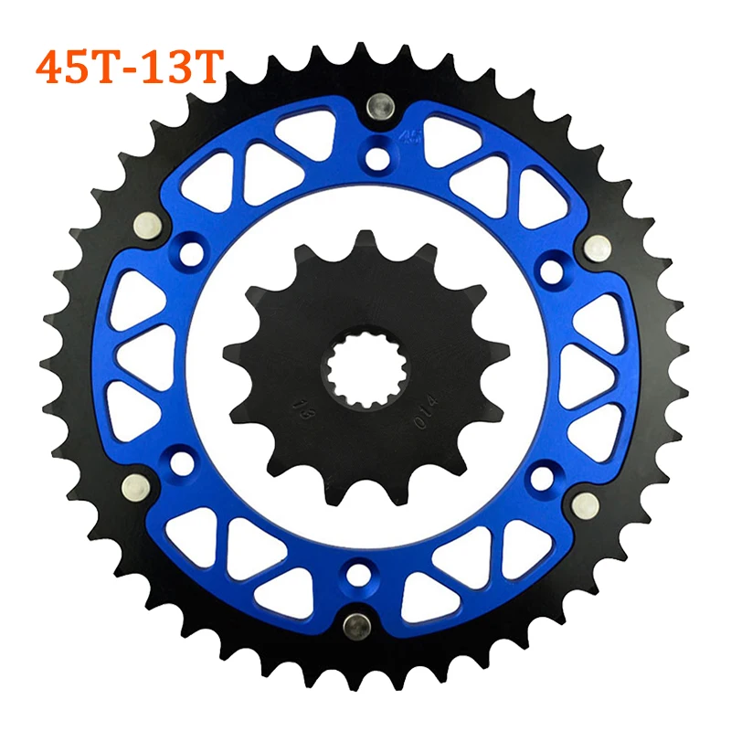 Motorcycle 520 45T~52T 13T Front Rear Sprocket Chain Wheel For YAMAHA WR125P YZ125P YZ125S WR125 YZ125 WR YZ 125 L M N P R S K