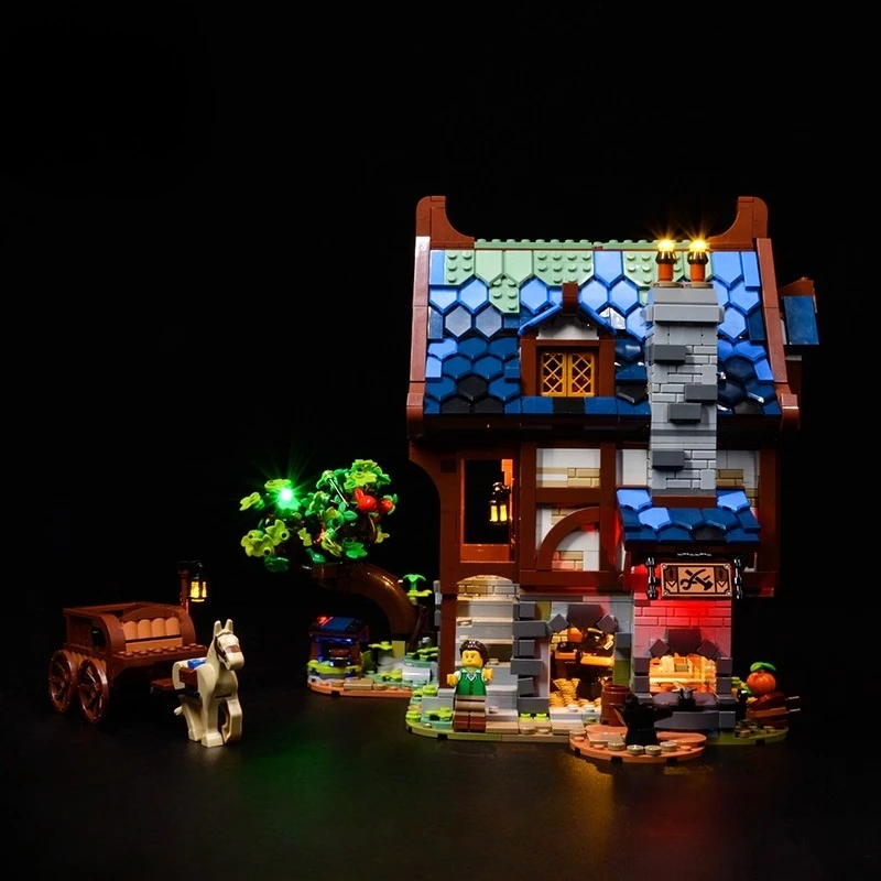 

LED Lighting Set Suitable for Medieval Blacksmith Ideas 21325 (Not Including Building Blocks)