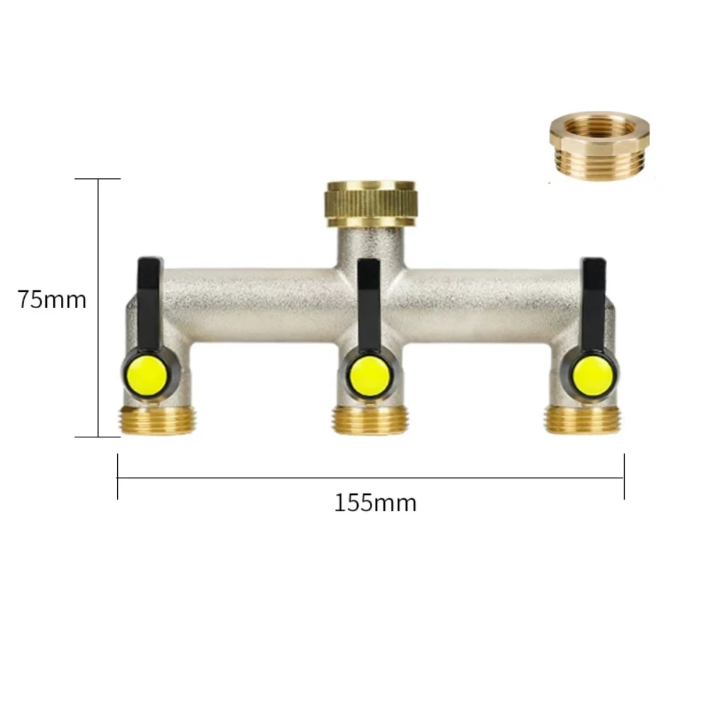 Freeze-Proof Brass Water Manifold Splitter, 2 Way / 3 Way, 3/4