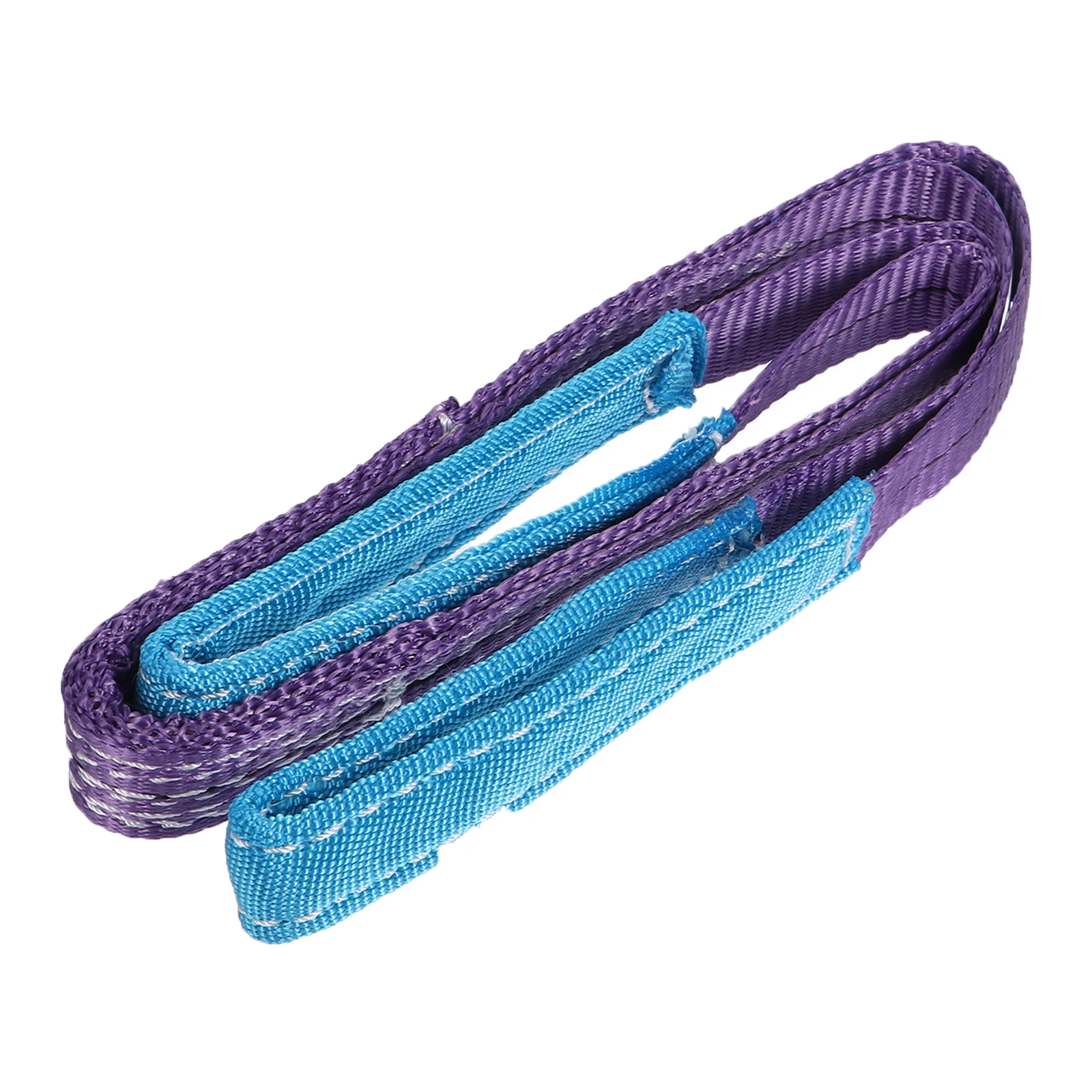Flat Sling Lifting Belt Webbing Crane Winch Strap Straps Polyester Recovery Double Buckle