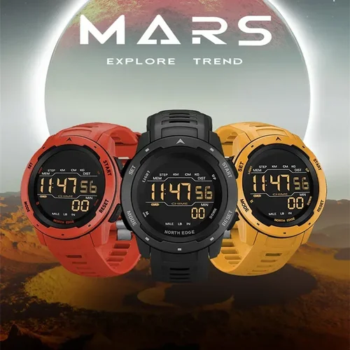 Imagen 1 del producto Reloj Deportivo Digital para Hombre NORTH EDGE, Doble Hora, Podómetro, Alarma, Resistente al Agua 50M, Reloj para Exteriores