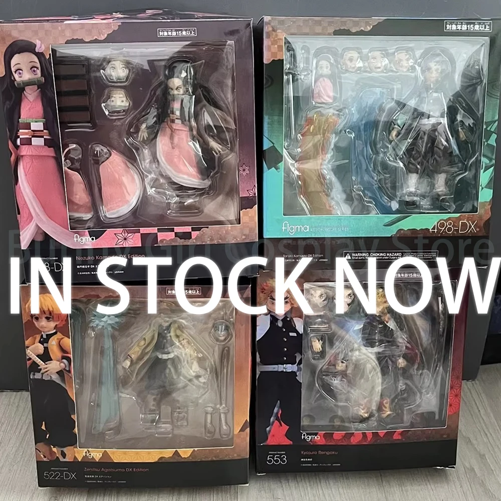 

In Stock Demon Slayer Anime Figure Rengoku Kyoujurou Action Figure Agatsuma Zenitsu Kamado Nezuko Tanjirou Figurine Toy Kid Gift