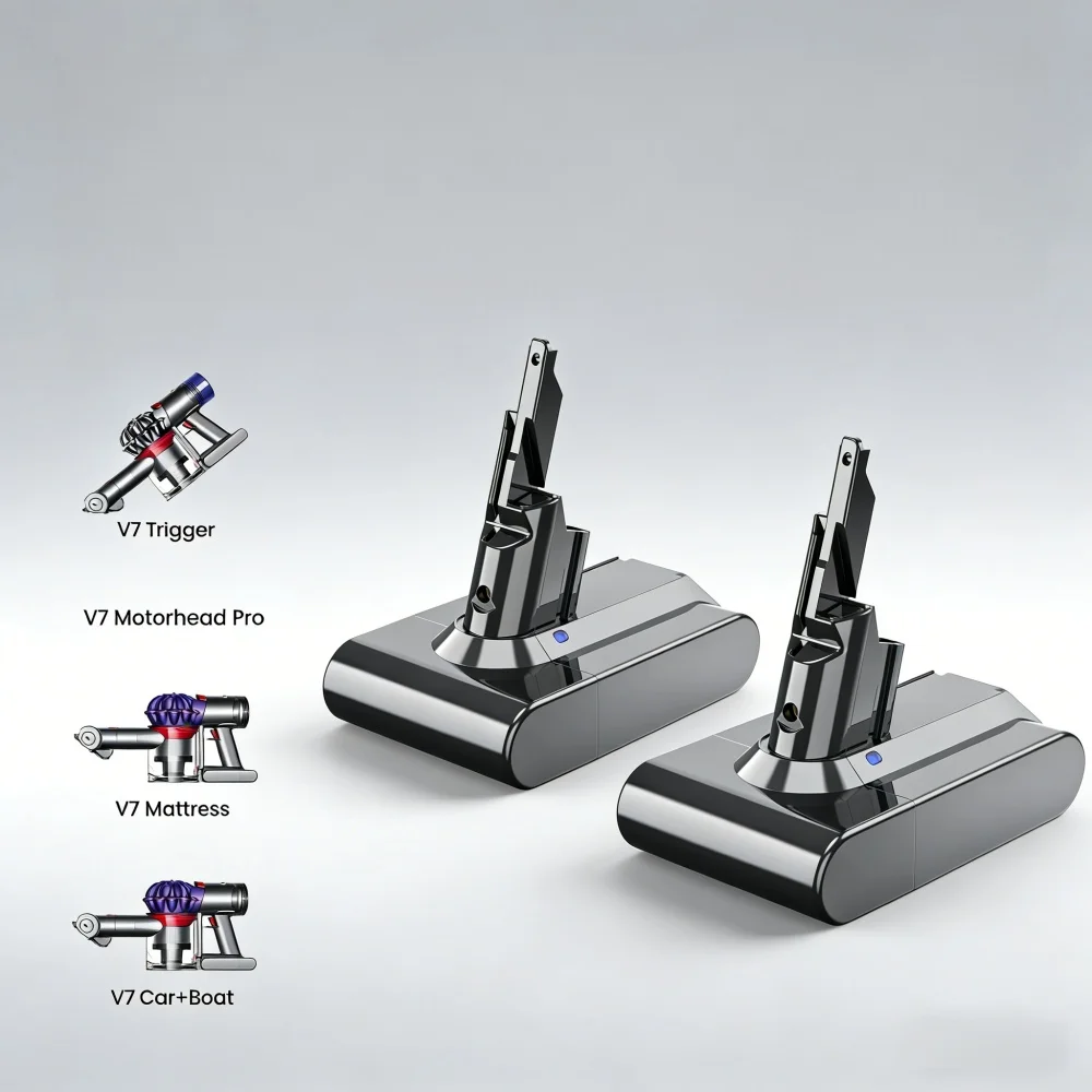 

21.6V 6000mAh Li-ion Replacement Battery Handheld Vacuum Cleaner Li-ion Replacement Battery for Dyson V7 Trigger