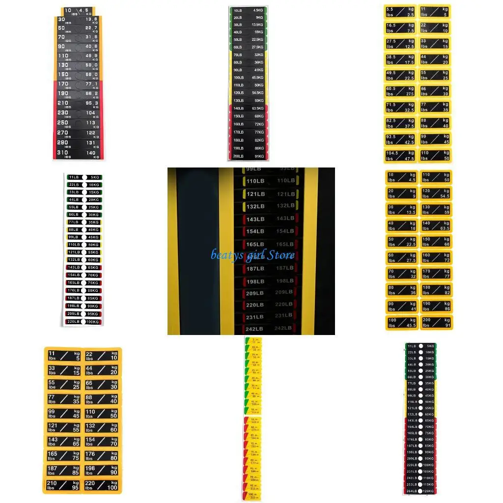 

C7AB Removable Adhesive Sticker for Fitness Equipment and Office Supplies Use PVC Water Resistant Hassle Frees Application