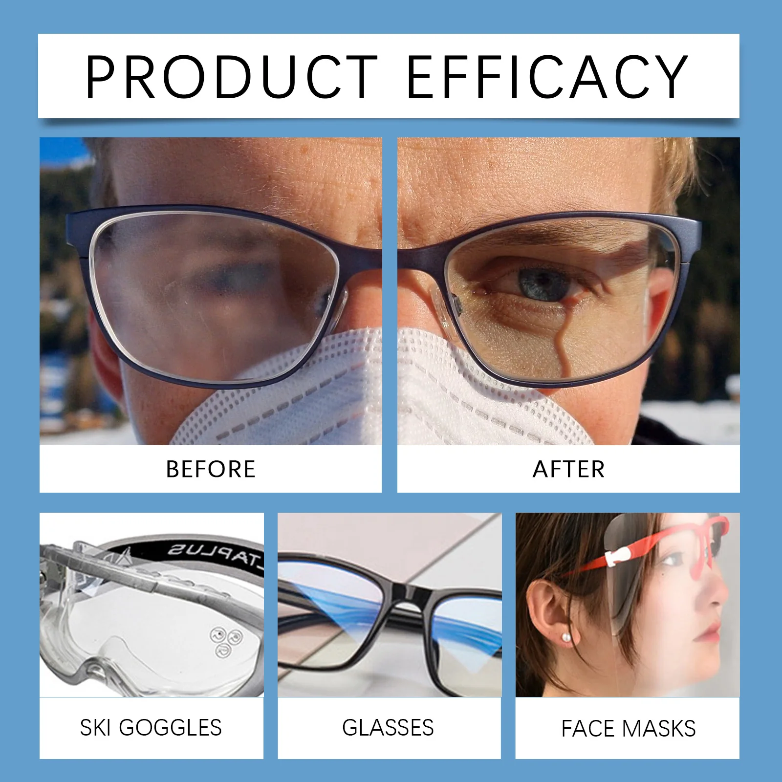 Eyeglass Anti-Fog Cleaning Spray Long-Lasting Anti-Fog & Cleaning Spray For Eyeglasses Providing Clear Vision & Lens Maintenance