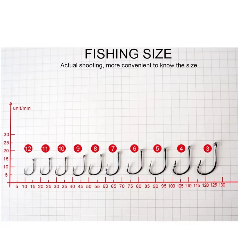 NGB 50PCS TOMARU Fishing Hook With Ring 3#-12# High Carbon Steel Barbed Hook Carp Fishhook Feeder Accessories