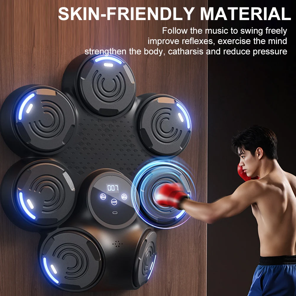 Music Boxing Machine Bluetooth Adult/Children Musical Boxing Machine Wall Target Smart Boxing Training Machine Boxing Equipment