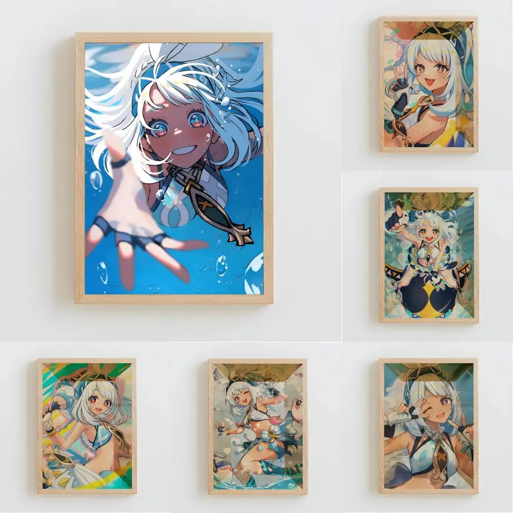 Video Game MUALANI G-Genshin Impact Poster High-Quality And Affordable Wall Stickers For Dormitory And Living Room Decoration