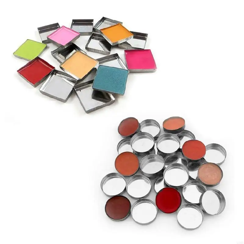 U0DE 10 Uds paleta sombra ojos vacía, recipientes para polvo, almacenamiento ollas que responden a los imanes