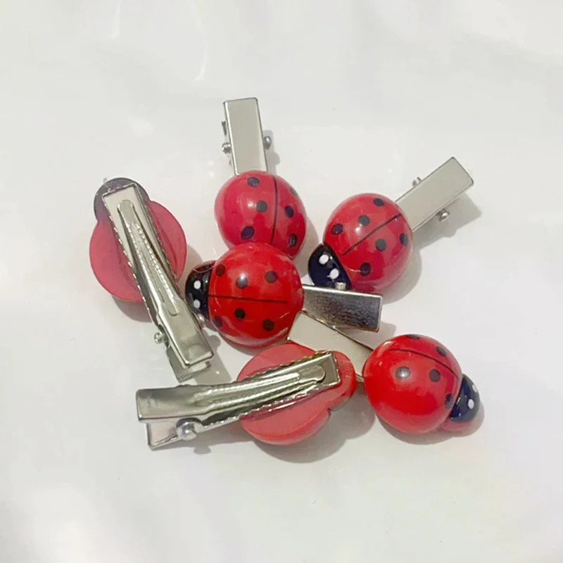 Heißer Verkauf: 10er-Set simulierte Marienkäfer-Haarspangen – Kreative Tier-Insekten-Haarclips als Haar-Accessoires zur Haardekoration