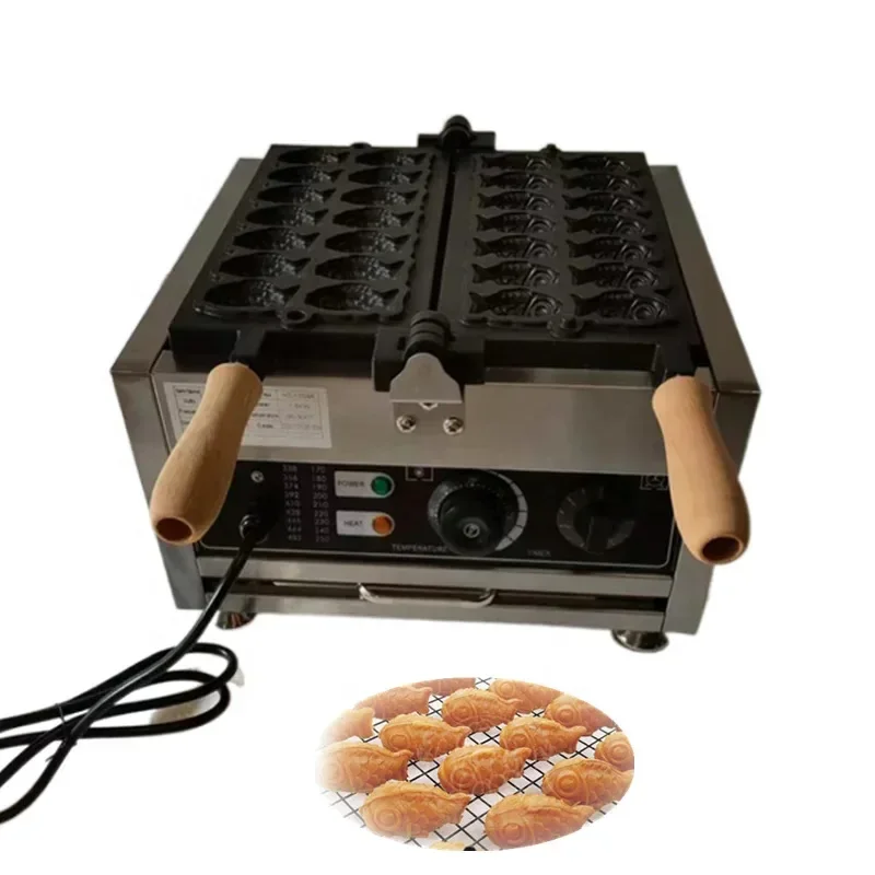

Snack Food Machine Automatic Non-stick Goldfish Waffle Machine Fish Tayaki Machine for Sale