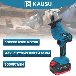 Electric Cordless Reciprocating Saw Adjustable Speed Cutter Wood Metal PVC Pipe Cutting Power Tool For Makita 18V Battery