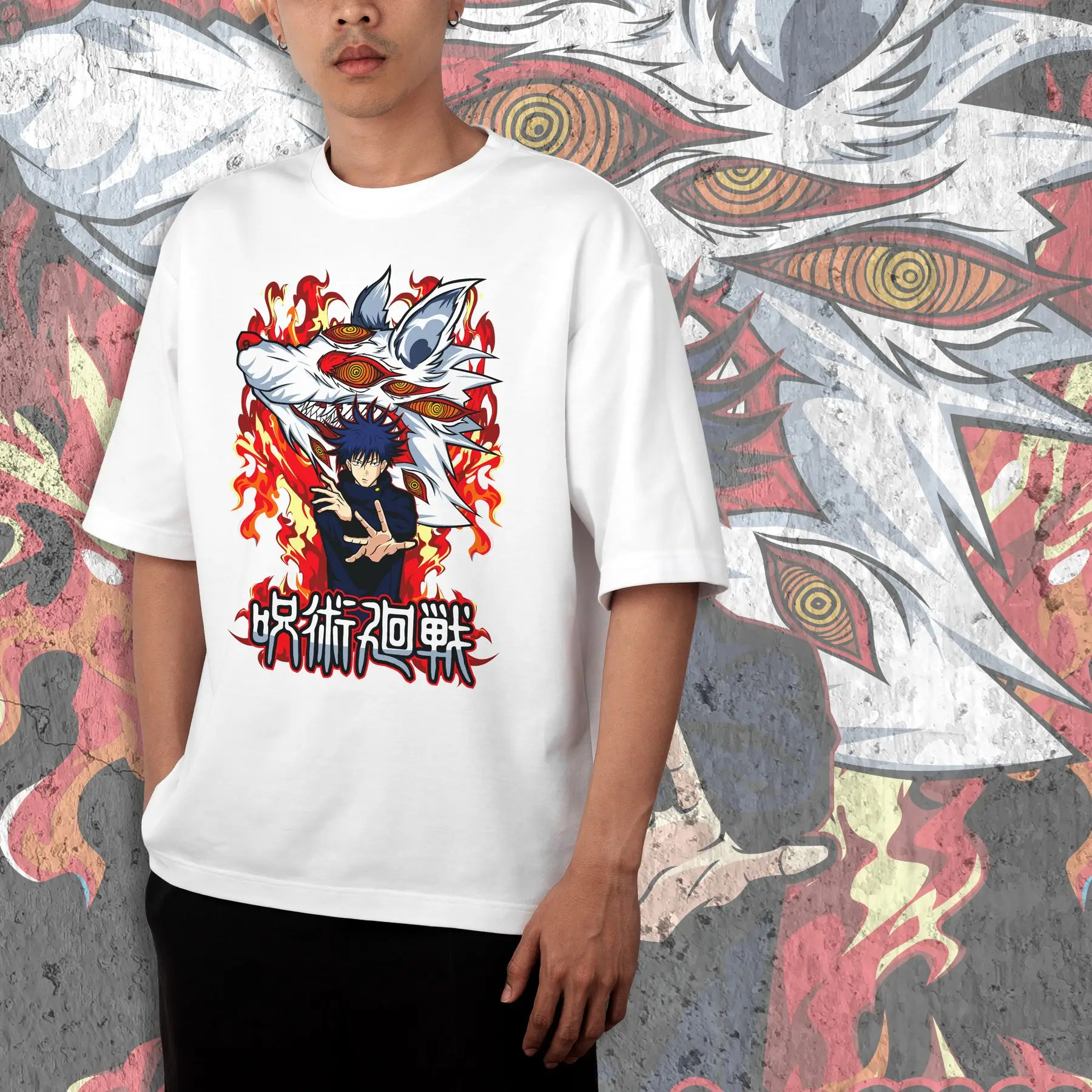 T-shirt with print Magic Battle - Megumi Fushiguro WE