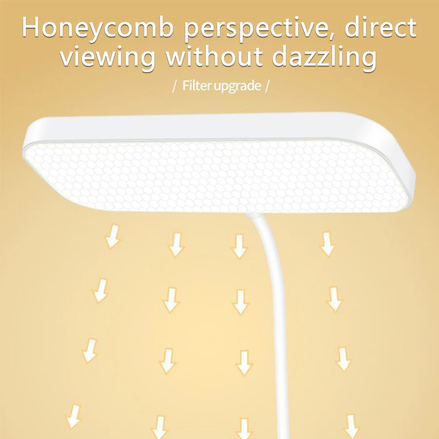 LED-Schreibtischlampe, 3 Stufen, dimmbar, Touch-Nachtlicht, USB wiederaufladbar, Augenschutz, Leselampe, Aufbewahrung, Schublade, Tischlampe, StudyUse