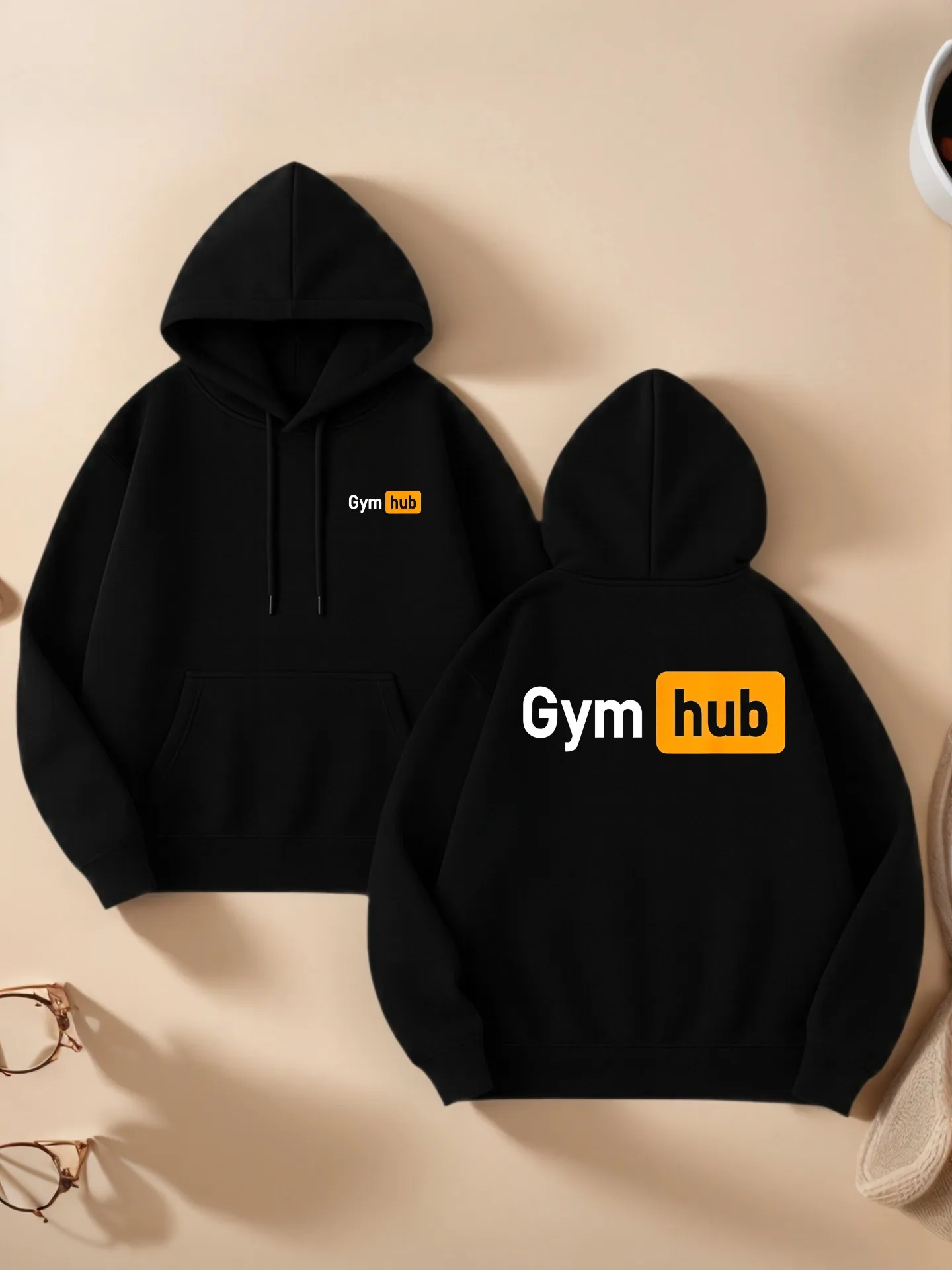 

Женская толстовка с графическим рисунком, буквенный принт Hub Gym, повседневный уличный стиль, смесь хлопка, толстовка для спортзала, для молодых мужчин