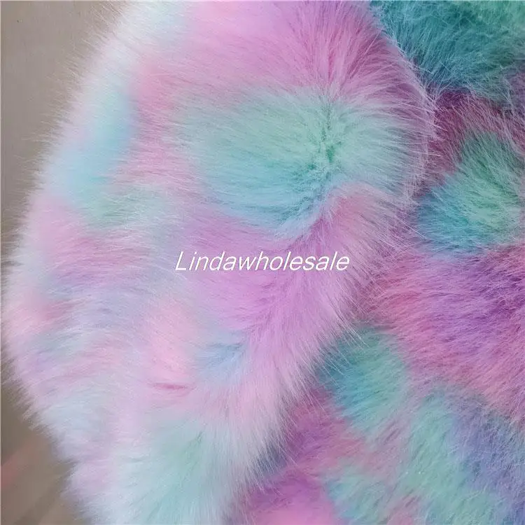 Colorful Faux Fur Fabric,High-end clothing luggage materials,felt cloth.