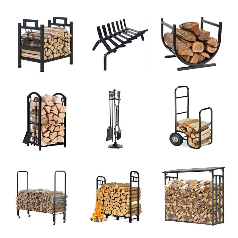 Outdoor burning bracket, American fireplace tool firewood holder, firewood stacking wood storage rack