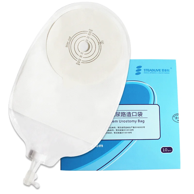 Size 45MM Urine Stoma Bag Pouch Transparent One Piece Urostomy Bag