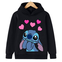 Cute Stitch Hoodies Sweatshirts Girls Clothes Hood Pullovers Children's Clothing Child Girl Tops Kids Spring Coats Boys Hoodie