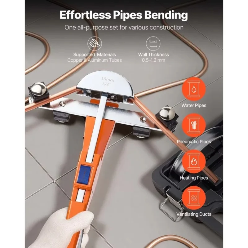 Compact 7/8 Pipe Bender Kit with Spiny ** with 1/4 Aluminum Mold for Pipe Bender Tool, Model D0100X38AJ6