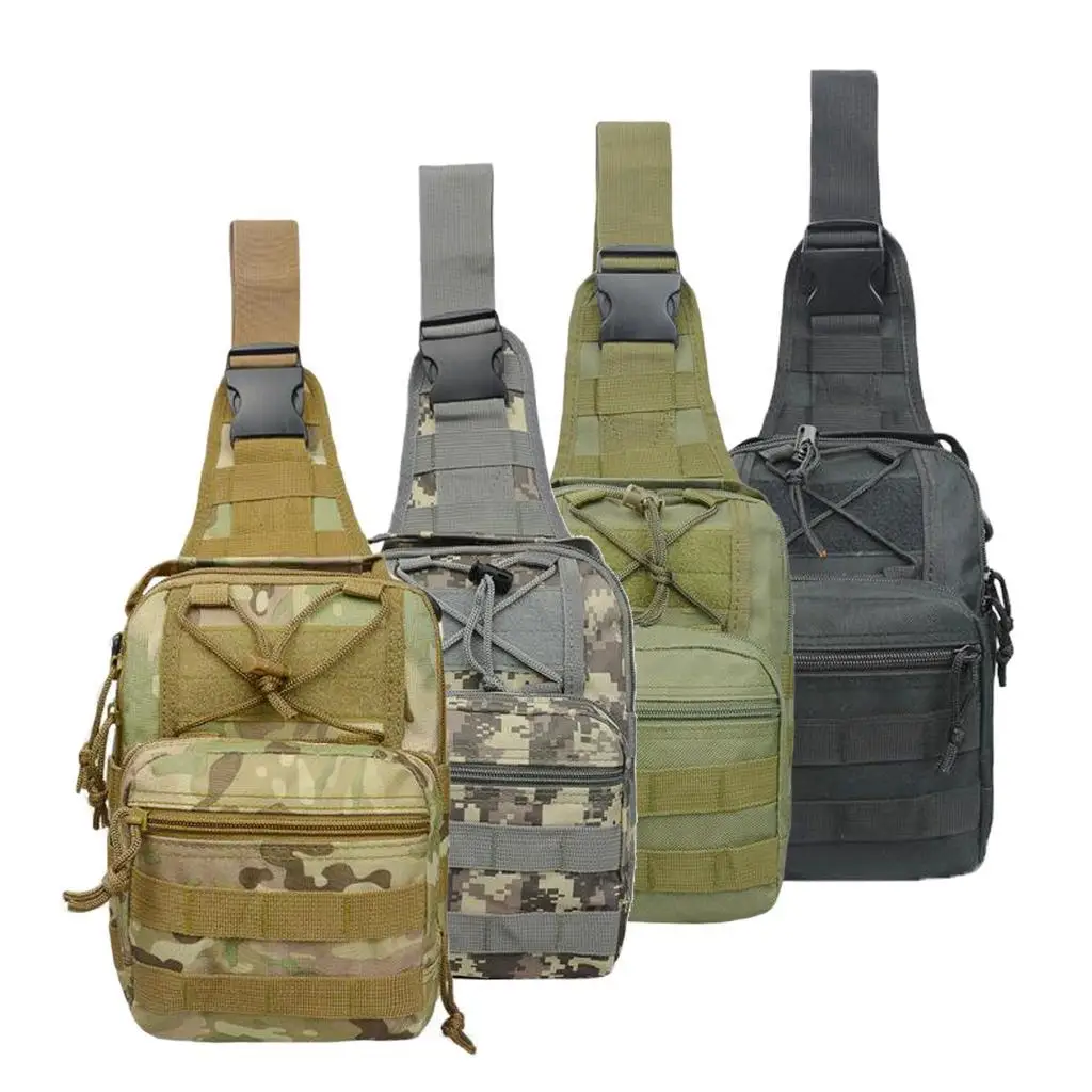 Tactical Shoulder Bag Outdoor Travel Crossbody Molle Bag Riding Chest Pack