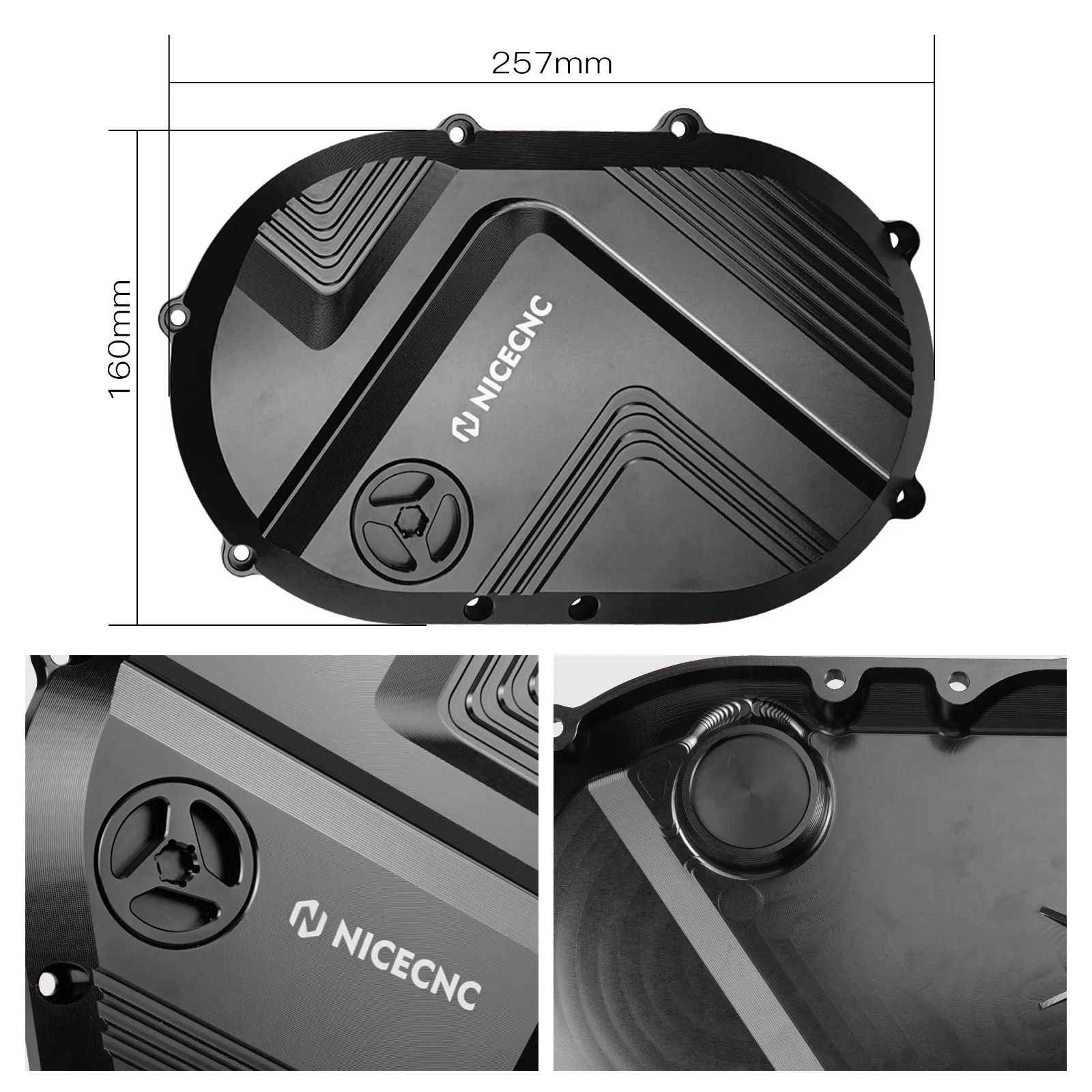 NICECNC For Strak Varg EX Motor Cover Electric Dirt Bike Enlarged Right Side Motor Guard Aluminum For STARK VARG MX 2025 2024