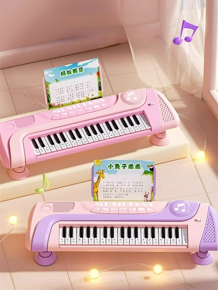 Teclado de órgano de Piano Electrónico multifuncional para niños, 37 teclas, instrumentos musicales educativos, juguetes para niños y niñas, regalos