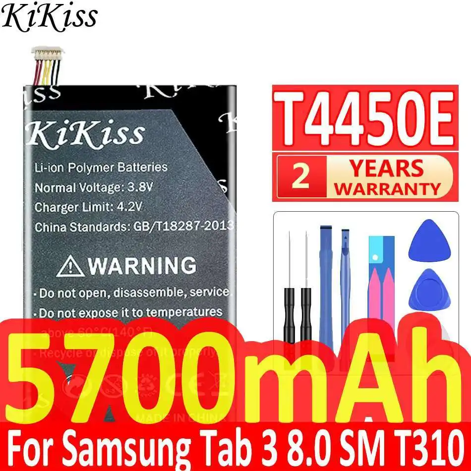 

Для Samsung Galaxy Tab 3 8,0 SM T310 T311 T315 T4450E хорошая низкотемпературная батарея для планшета с быстрой зарядкой 6300 мАч