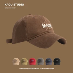 Brown Baseball Cap Men and Women Spring and Autumn All-Match Couple Leisure Sports Five-Pointed Star Embroidered Peaked Cap